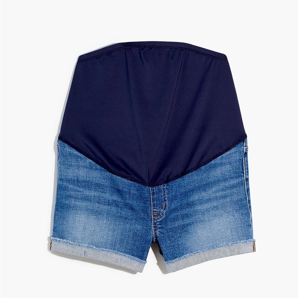 Madewell Maternity Over-the-Belly Denim Shorts in Lavista Wash
